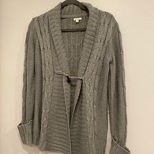 •2/$30• Gray Sonoma Cable Knit Cardigan - Size Medium